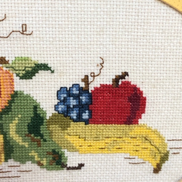 Decorative Wooden Tray with Needlepoint Picture Inset Vintage - Picture 3 of 13